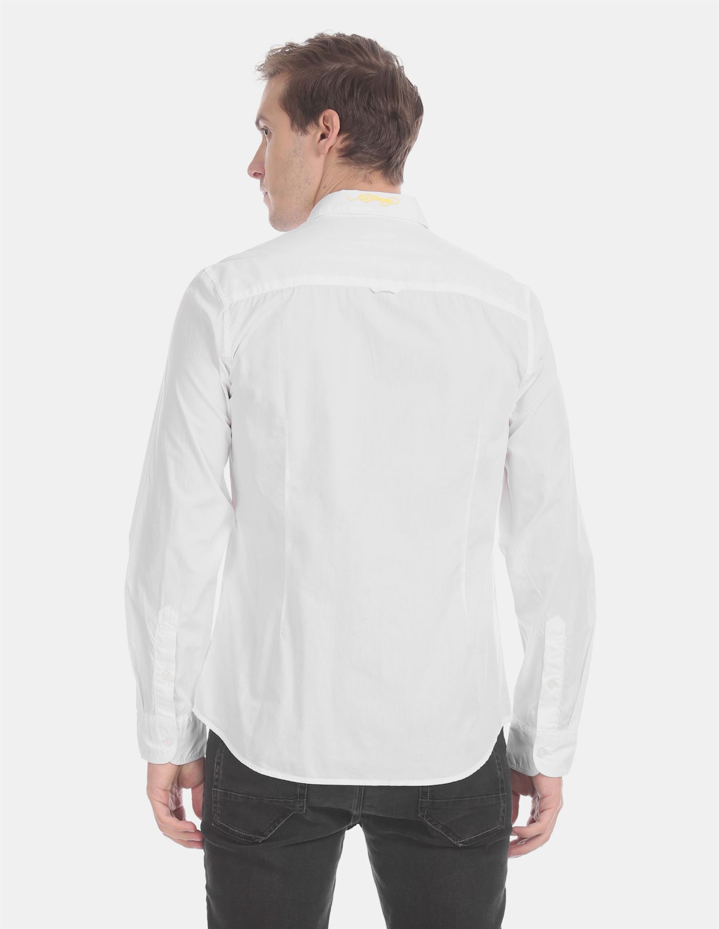 Ed Hardy Men Casual Wear White Shirt